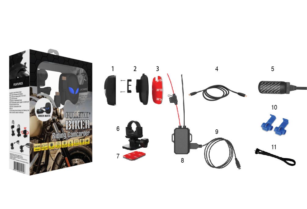 Buy Loop recording HD video camera for motorcyle online BIKER MATE